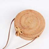 Round Straw Crossbody Bag