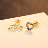 'Anzia' Earrings - 18K Gold & Sterling Silver