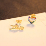 'Anzia' Earrings - 18K Gold & Sterling Silver