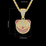 'BITTING AVE' Clown 5ct Necklace - 18K Gold Finish