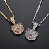 'BITTING AVE' Clown 5ct Necklace - 18K Gold Finish