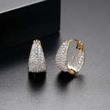 1.5ct 18K Gold Finish Hoops Huggie Earrings