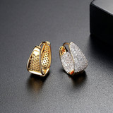 1.5ct 18K Gold Finish Hoops Huggie Earrings