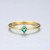 925 Sterling Silver Emerald Ring Jewelry