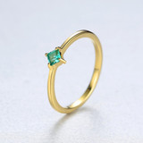 925 Sterling Silver Emerald Ring Jewelry