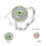 925 Sterling Silver Peridot Ring Jewelry