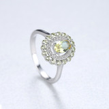 925 Sterling Silver Peridot Ring Jewelry