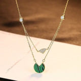 925 Sterling Silver Malachite Pendant Necklace 925 Sterling Silver Malachite Pendant Necklace