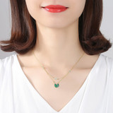 925 Sterling Silver Malachite Pendant Necklace 925 Sterling Silver Malachite Pendant Necklace