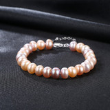 925 Sterling Silver Natural Pearl Bracelet