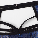 Goddess Black Sexy Floral Scalloped Trim Lace Lingerie Set