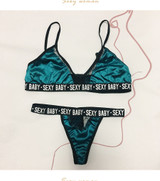 Sexy Mesh transparent Active Bra Seamless Thong lingerie Set