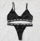 Sexy Mesh transparent Active Bra Seamless Thong lingerie Set