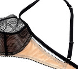 Fashion Lace Lingerie Transparent Bra & Panty Embroidery Floral Sexy Set