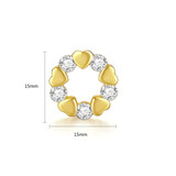 Gold Finish Fashion Jewelry Stud Earrings