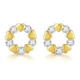 Gold Finish Fashion Jewelry Stud Earrings