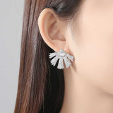 Gold Finish Fashion Jewelry Stud Earrings