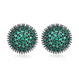 Black Gun Finish Fashion Jewelry Stud Earrings