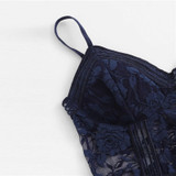 Multicolor Floral Lace Camis Lingerie Romper Sleepwear