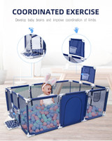 Babyified Foldable Playpen With Safety Barrier