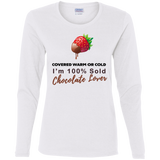 Ladies' Cotton LS T-Shirt Chocolate Lover