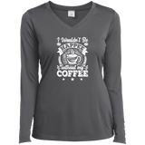 Ladies' LS Performance V-Neck T-Shirt Happee Coffee