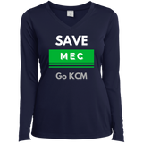 Ladies' LS Performance V-Neck T-Shirt Save MEC