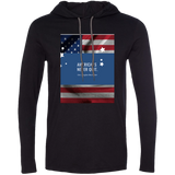 Men's LS T-Shirt Hoodie Americans Never Quit