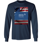 Men's LS Ultra Cotton T-Shirt Americans Never Quit