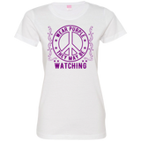 Short-Sleeve Womens T-Shirt Wear Something Purple For Peace