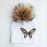 Butterfly Beanie with Pompom