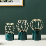 Gold Geometric Sphere Vase