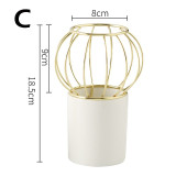 Gold Geometric Sphere Vase