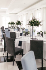Matte Black Modern Rectangular Tall Metal Stand Wedding Centerpiece
