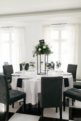Matte Black Modern Rectangular Tall Metal Stand Wedding Centerpiece
