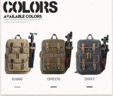 High Capacity Canvas Camera Backpack