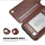 Retro PU Leather Wallet Case For iPhone