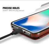 Retro PU Leather Wallet Case For iPhone