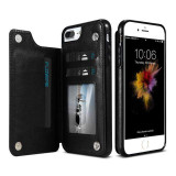 Retro PU Leather Wallet Case For iPhone