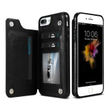 Retro PU Leather Wallet Case For iPhone