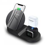 3 in 1 Qi Wireless Charger for iPhone, Apple Watch & Airpods