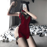 Sofyee  Sexy Bag Hip Skirt Retro Cheongsam Uniform