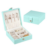 Leather Solid Color Jewelry Storage Box