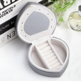 Leather Heart-shaped Portable Jewelry Storage Box