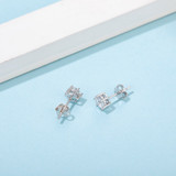 Classic Round Cut Moissanite Diamond Stud Earrings