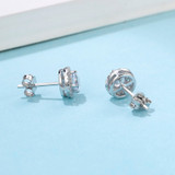Classic Round Cut Moissanite Diamond Stud Earrings