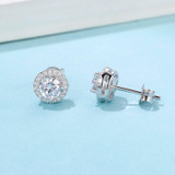 Classic Round Cut Moissanite Diamond Stud Earrings