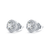 Classic Round Cut Moissanite Diamond Stud Earrings
