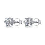 Classic Round Cut Moissanite Diamond Stud Earrings