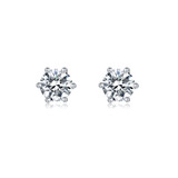 Classic Round Cut Moissanite Diamond Stud Earrings